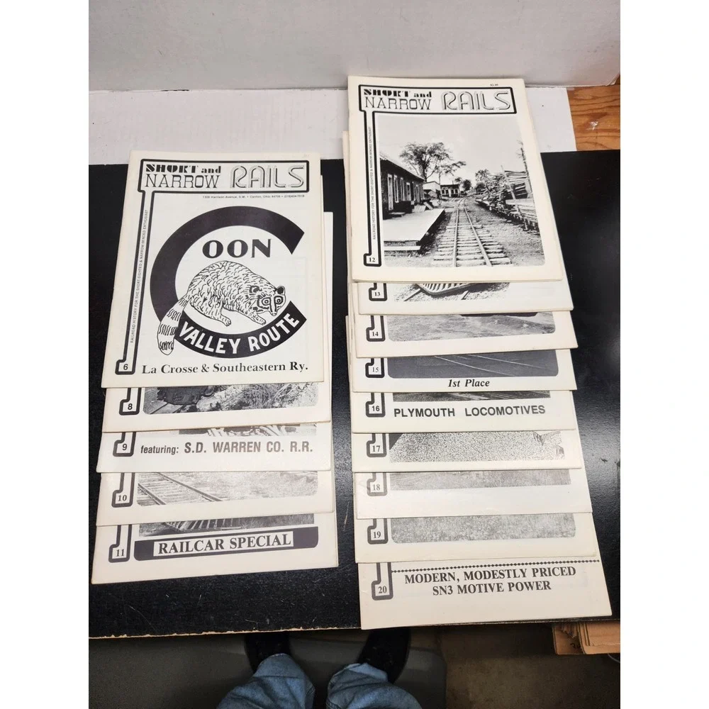 14‎ Issues of 1986 Short & Narrow Rails # 6, 8 - 20